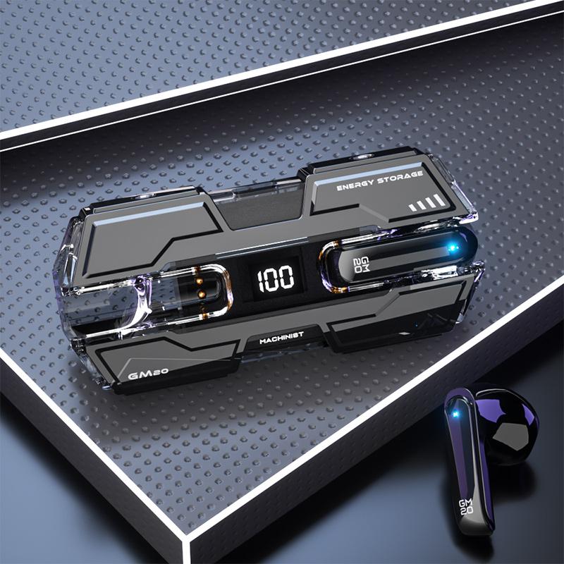 

TWS Беспроводная Bluetooth 5.3 Игровая гарнитура GM20 Двойной режим Высокий диапазон Hi-Fi Стерео Аудио Гарнитура Для Музыки чёрный