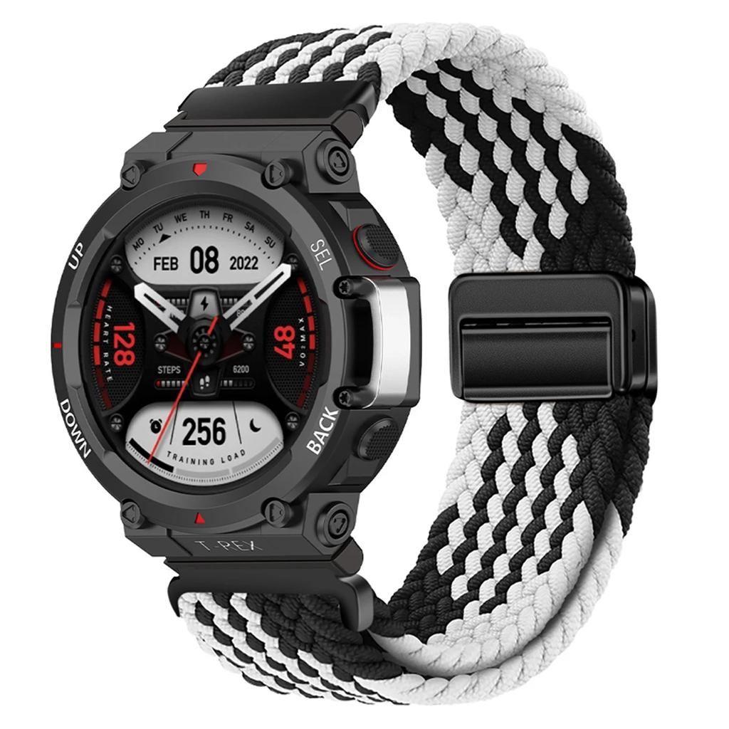 Geflochtenes Solo Loop Armband für Huami Amazfit T-Rex 3 Band Smartwatch Nylon Elastische Armbänder für Huami Amazfit T-Rex 3 Correa Band