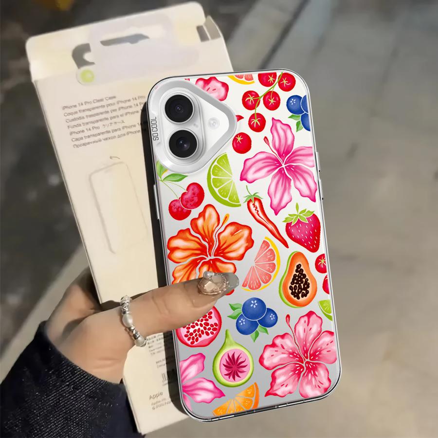 Fruit Pattern Case for iPhone 17 Pro Max 16 13 Pro XR 15 Plus XS 12 11 Air 14 Back Phone Cover