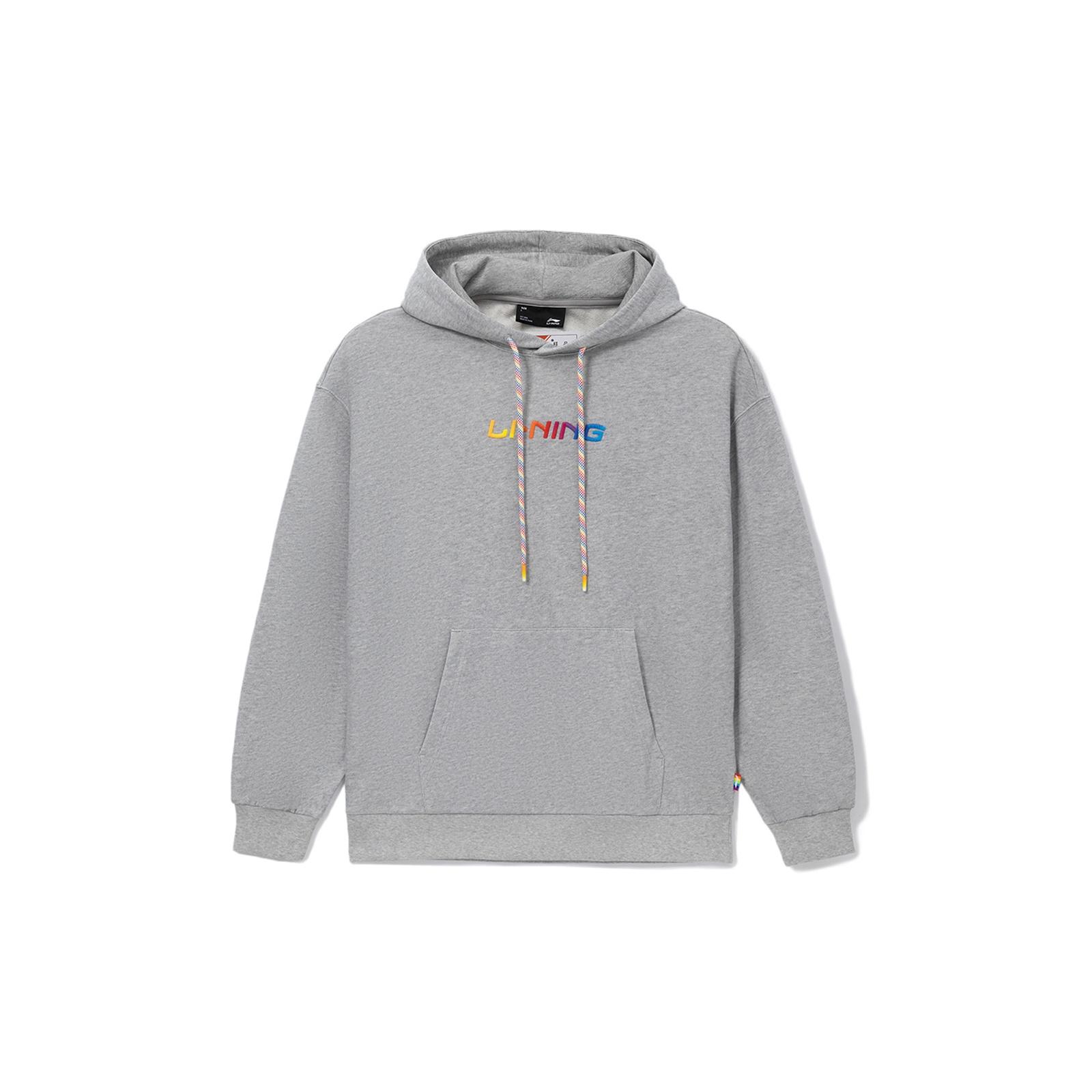 Li-Ning Embroidered Logo Hoodie Light Grey Men s AWDS533-3 S