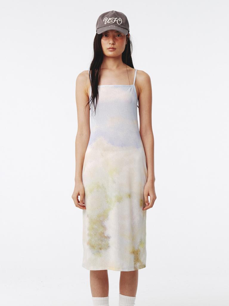 Gijun Print Long Dress Print Flower