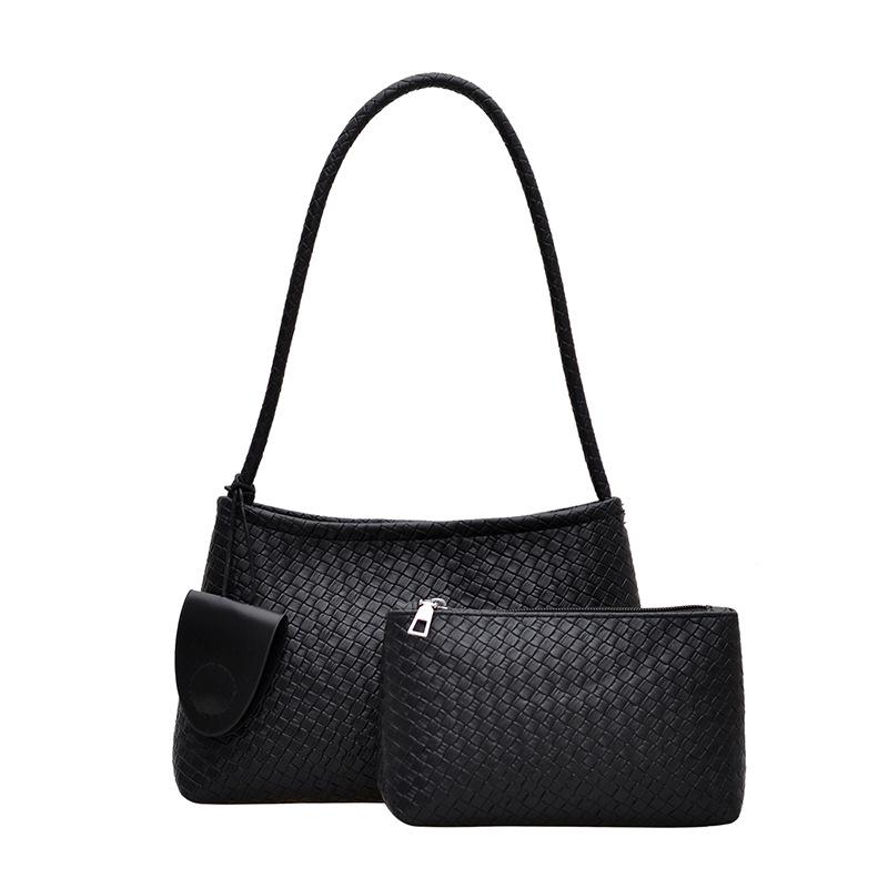 Woven pattern large-capacity versatile women s bag summer new large-capacity underarm oblique span bag tide
