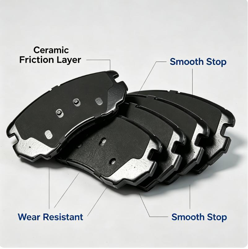 4Pcs Ceramic Front Brake Pads OE T1E3501080 for Chery Tiggo 7 Pro / 7 Pro Max