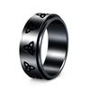 Viking Rune Men's Titanium Steel Ring with Celtic Trinity Knot and Rotatable Design
