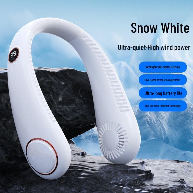 2026 Bladeless Hanging Neck Fan: 100 Speeds, Silent, Long Battery Life, Portable Personal Cooler.