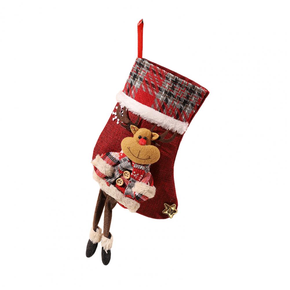 Spacious Holiday Stocking Cute Christmas Socks Festive Plush 3d Christmas Stockings for Mantel Tree Fireplace Decor Santa
