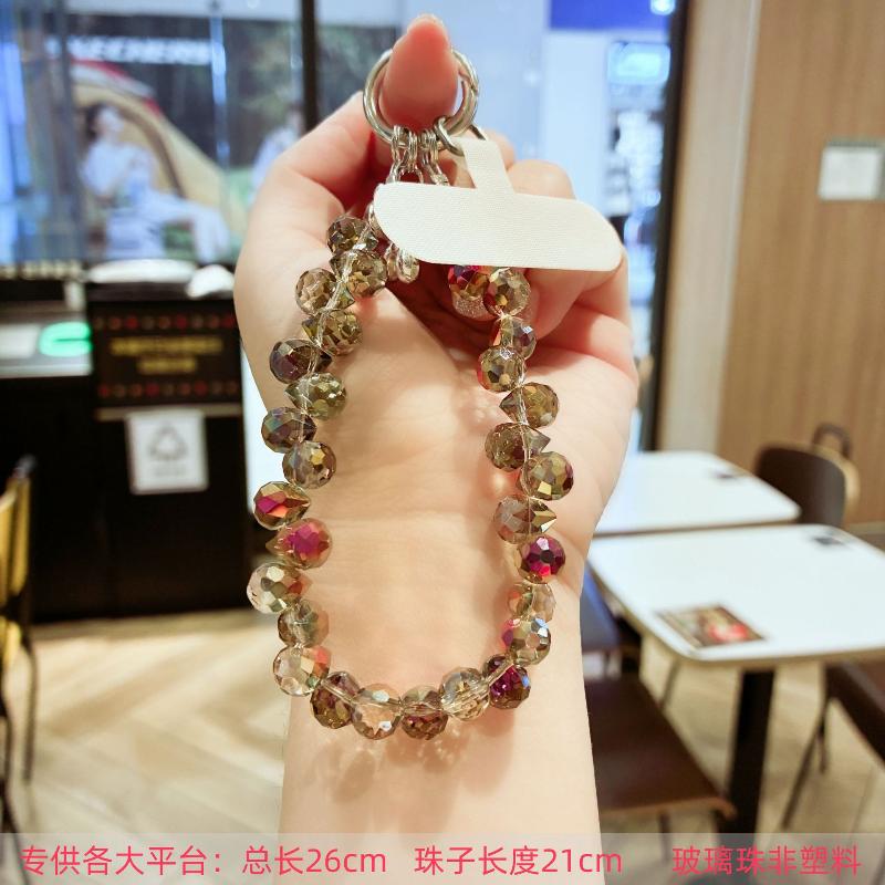 1 Piece Hand-Beaded Wrist Chain Mobile Phone Lanyard High-End Luxury Short Water Drop  Hanging Chain Hand-Held Pendant