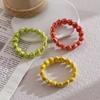 Heart Shape Design Heart Beaded Bracelets Colorful Beads Beaded Bangle Jewelry  Valentine Gift