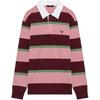 Long Sleeved Striped Knitted Polo Shirt UMB990-16L3-F0007-S-OOO