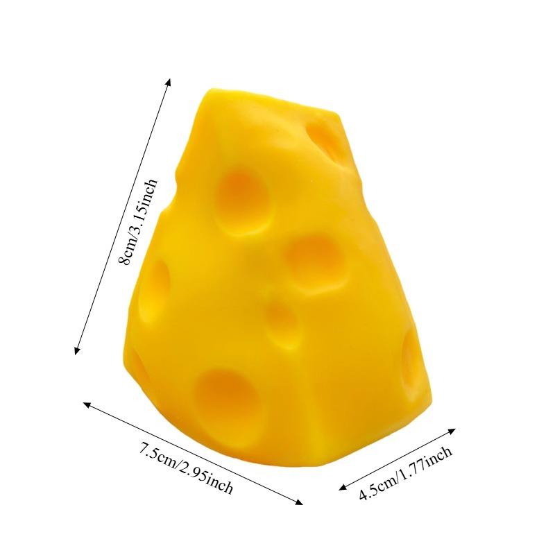 Cheese Stress Ball Squishy Fidget Toy Simulation Cheese Squeeze Toy Soft Cute Pinching Cheese Slow Rebound for Adults Toy