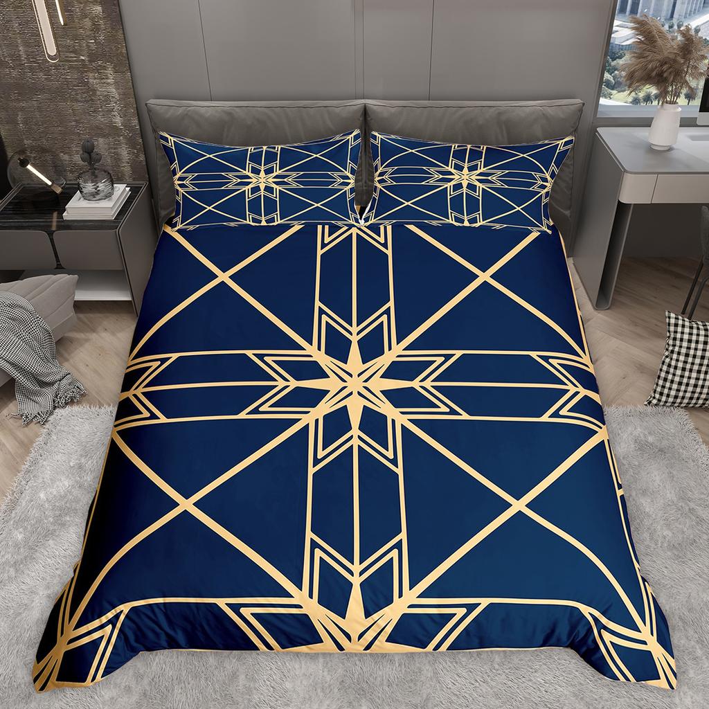 Comforter Homewish Abstract Geometric Stripe Line Bed Set Modern Contemporary Artwork Set