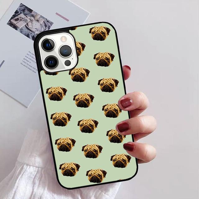 

CUTE PUPPY PUG DOG MOPS Phone Case For iPhone 17 Air 14 13 12 16Pro Max 15 Plus Max Cover Shell coque iPhone 12pro max