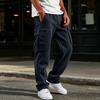 Herren-Jogginghose mit 4 Taschen, elastischer Bund mit Kordelzug, gerade Beine, Trainingshose