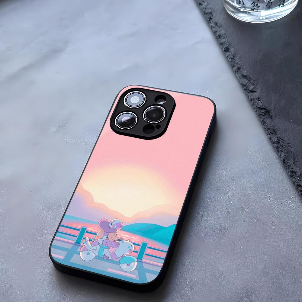 Bee And Puppycat Temp Work Phone Case Tempered Glass For IPhone 17 13 14 16 12 15 11 Pro Max Plus Mini X XR SE2020 Coque