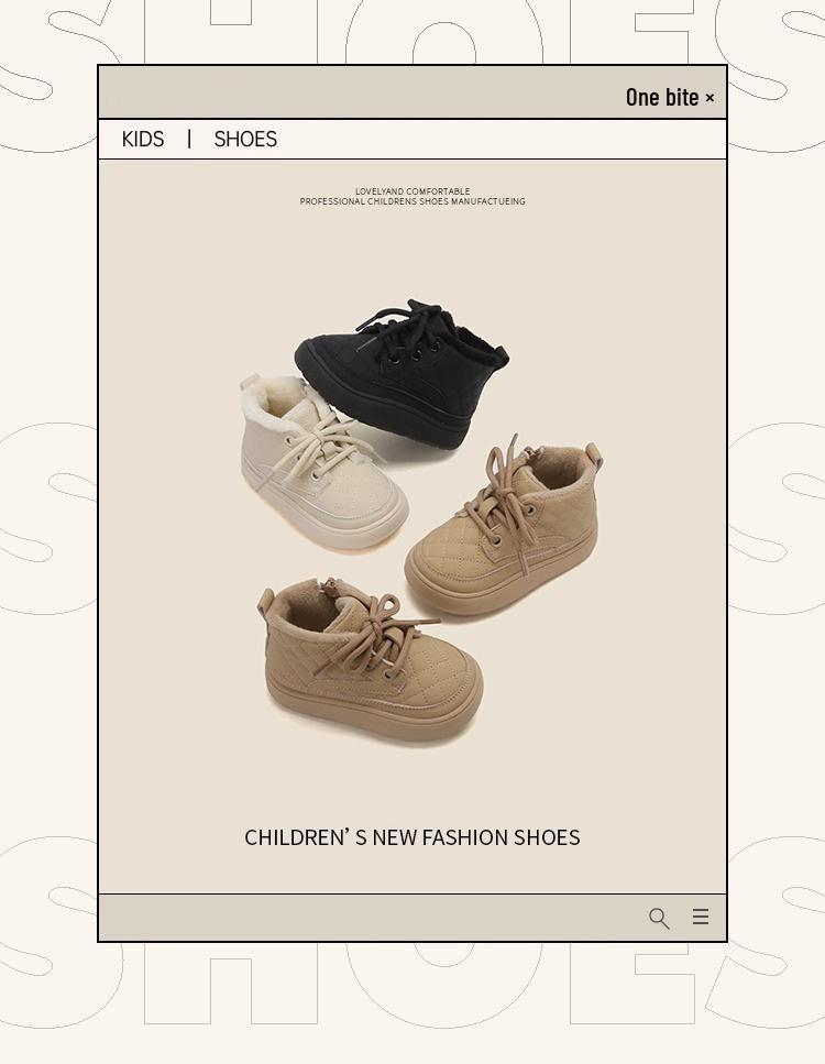 Boys' Ankle Boots: Soft Sole Toddler Shoes, Plush Lined for Autumn/Winter. Warm Cotton Snow Boots for Infants & Little Kids.