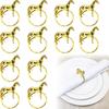 Pack of 6 Elegant Horse Design Napkin Rings Alloy Western Equestrians Napkin Buckle for Dining Table Parties Event Decors