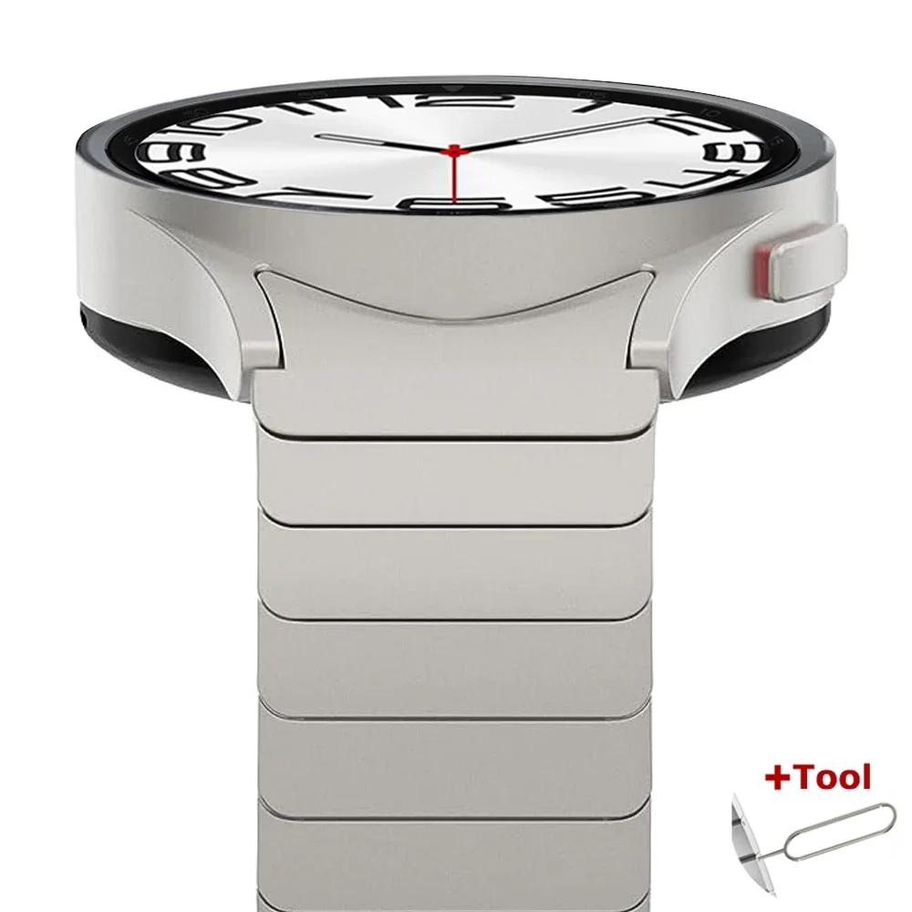 Armband für Samsung Galaxy Watch 6 Classic 47mm 43mm Band 4 42 46mm ohne Lücken Edelstahlarmband für Watch4 5 Pro 44mm 40 45mm