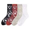 5 Pairs Women's Spring/summer Crystal Silk Midtube Women's Socks Fashion Thin Glass Silk Women's Socks