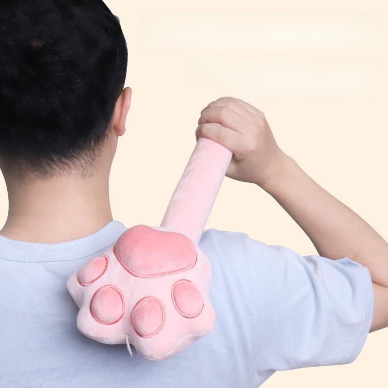 Cat Paw Massage Hammer Plush Toy For Relaxation And Stress Relief