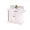 1/12 Dollhouse Simulation Washing Basin Cabinet Dollhouse Bathroom Sink Furniture Decoration Toy Micro Scene Construction Prop