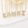 Hot-Selling 26-Letter Zirconia Pendant Necklace with Diamond Cute Design
