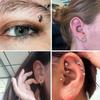 Cross-Border Hot Multi-Color Piercing Eyebrow Nail Earring Combination Love Moon Star Stainless Steel Trendy Piercing Jewelry