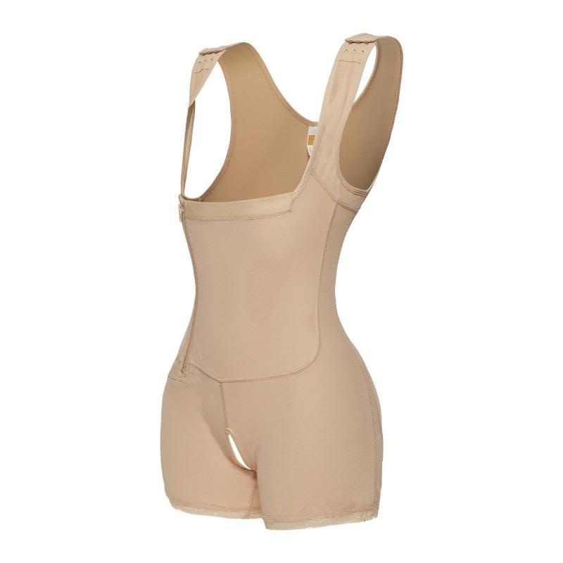 Body da donna con zip posteriore, spalline regolabili, cavallo aperto, bordo in pizzo, vita alta, controllo pancia, sollevamento glutei, modellante snellente