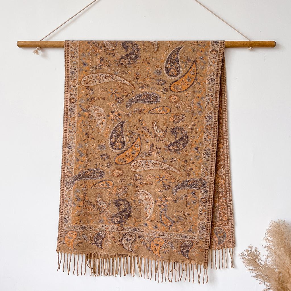 Women Autumn and Winter Popular Imitation Cashmere Scarves Ethnic Style Shawl Cloak Thickened Warm Coldproof Tassel Female Scarf