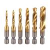1Pc Hexagon Handle Compound Tap Drill Bits High Quality Shank Tap Drill Bits Screw Thread Bit Portable Hand Tools Drilling Tools