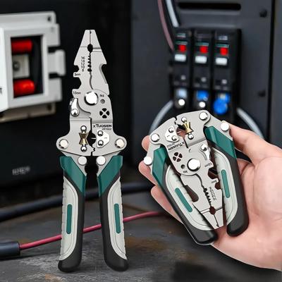 20 In 1 Multi-Function Wire Cutter For Electricians: Special Folding Wire Strippers Stripping And Wire Pulling Splitting And Crimping Wire Cutters