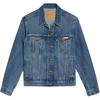 Classic Truck Driver Denim Jacket With Rigid Pointed Collar Men Jackets Medium-Blue 40TM715420