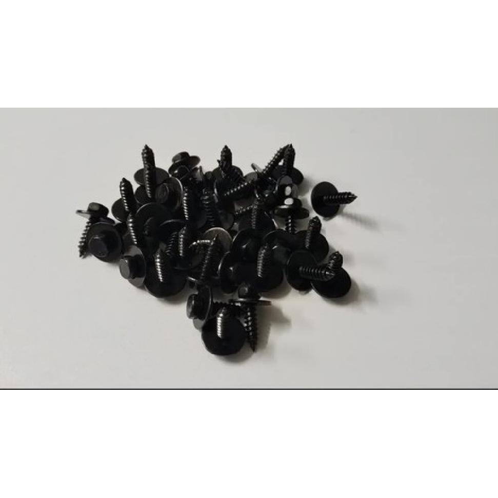 50x Metal Black 5mm Car Screw Body Fender Liner Bumper Cover Hood Retainer Clips