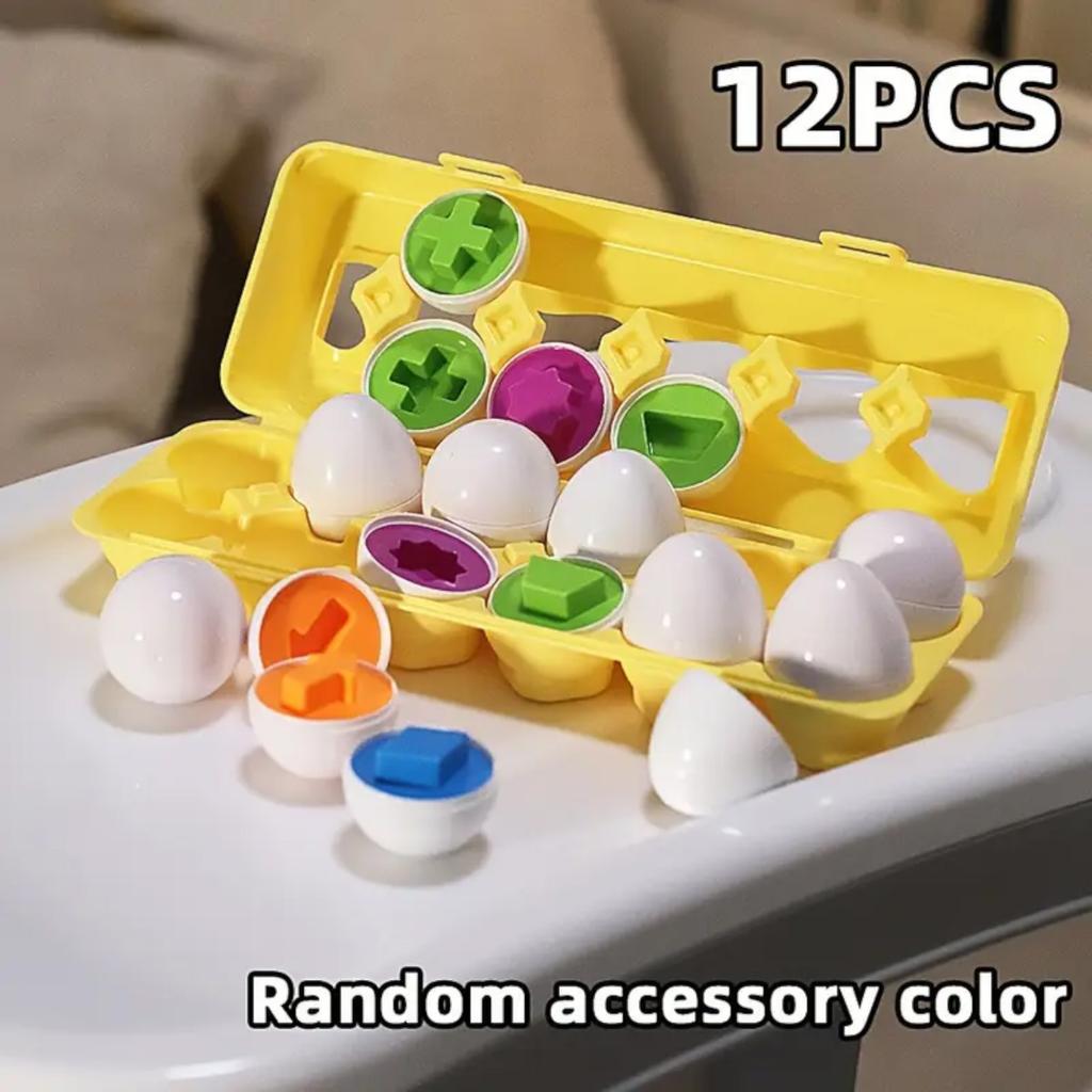 Smart Egg Toy Shape/Dinosaur Toy Matching Egg Sorting Counting Colour Recognition Educational Toy for Children DIY Graffiti Gift