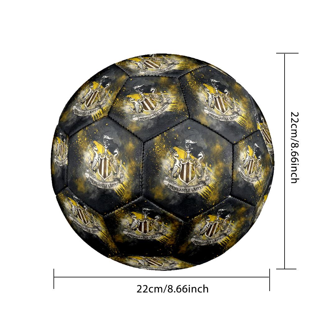 Newcastle United F.CSoccer Ball Colorful All Ages Machine Stitched PVC Competition Ready Durable High-Bounce
