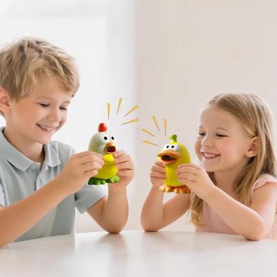 Squeaky Chick Squeeze Toy Stress Anxiety Relief Screaming Duck Sensory Toy Portable Travel Calming