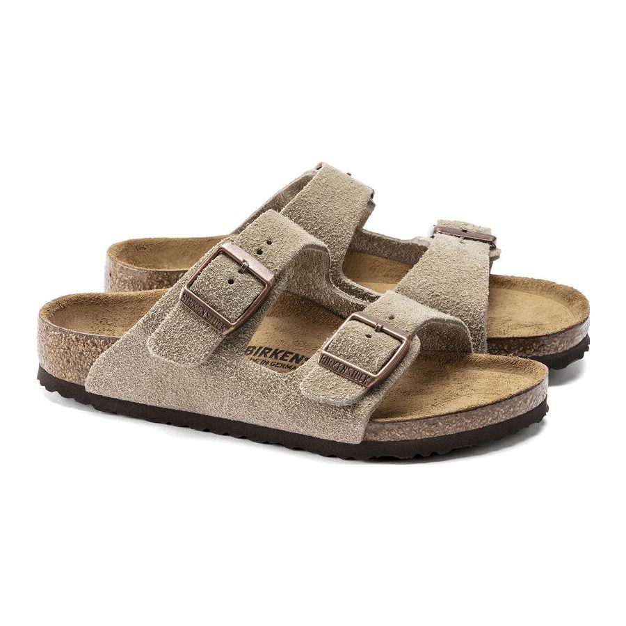 Birkenstock Comfortable Round Toe Versatile Soft Sole Buckle Non-Slip Kids Slippers Kids Slippers Gray Brown 1021704