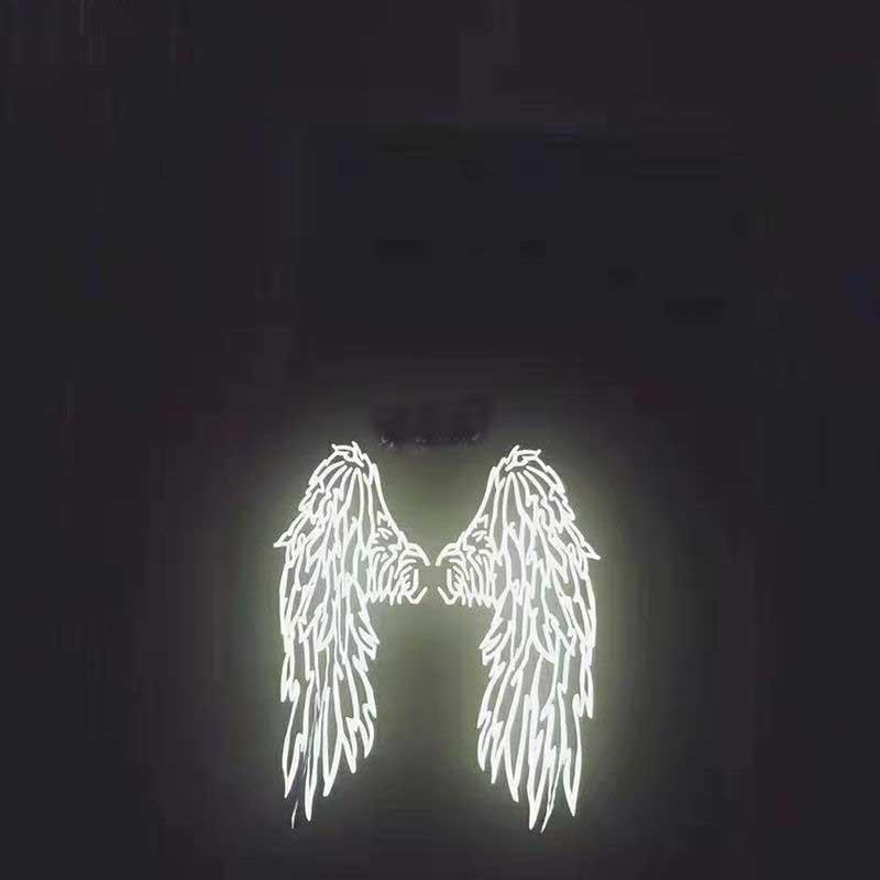 Sudaderas con capucha reflectantes El ángel en tu espalda Letra impresa Estilo callejero Sudaderas con capucha unisex gruesas Abrigo de invierno cálido Sudaderas con capucha punk para mujer