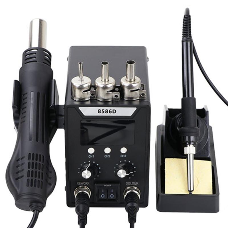 High Temperature Resistant Soldering Station Double Digital Display Adjustable 100°C To 450°C for Extended Use
