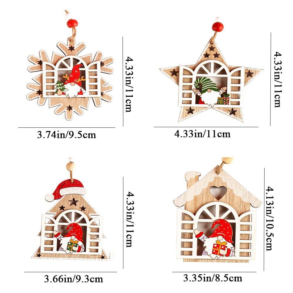 Santa House Faceless Man Pendant Pentagram Christmas Decorations  New Year