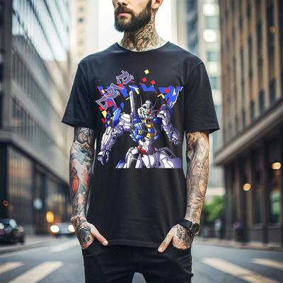 100% Baumwolle TOPS UNISEX T-SHIRTS HERREN DAMEN Gundam Wing T-Shirt Japanisches Anime T-Shirt Manga Shirt Grafik Kunst Geschenk T-Shirt 084
