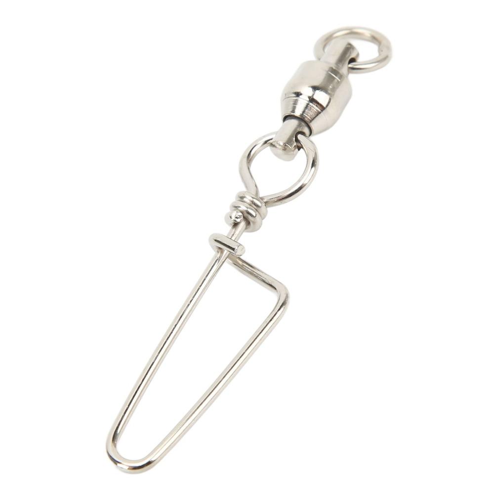 25PCS Stainless Steel Ball Bearing Swivels Rotatable Fishing Swivels Saltwater Fishing