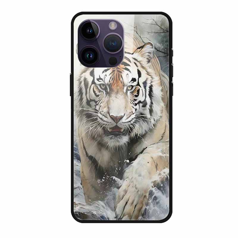 Tempered Glass Case For iphone 15 Pro Max Case Hard Glass Back Cover Soft TPU Bumper For iphone 16 Pro Max Phone Case 16Pro Max