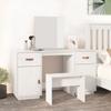 Day and Night - Day and Night Dressing Table with Mirror Solid White Pine Wood
