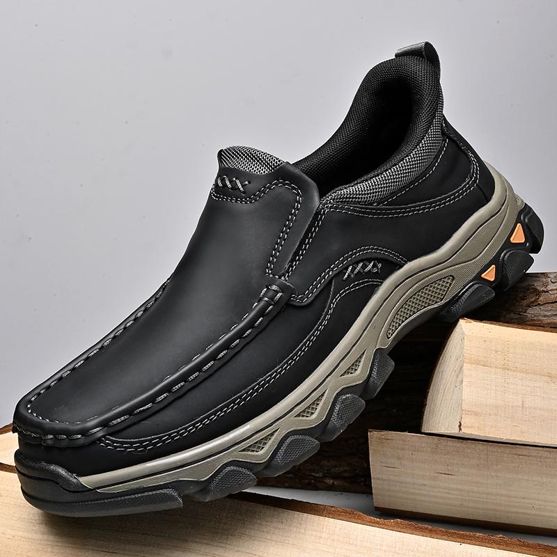 Genuine Leather Loafers Classic Soft Mens Casual Shoes Brand Male Slip-on Footwear Leisure Walk Driving Shoes Moccasins