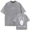 Washed Vintage Forward Observations Group Be Seeing You Print Tshirt Skeleton Graphic Tshirts Men Fashion Oversized T Shirts