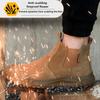Work Boots for Men Slip On Welding Boots Indestructible Steel Toe Shoes Fireproof Safety Toe Shoes Construction Boots for Welder