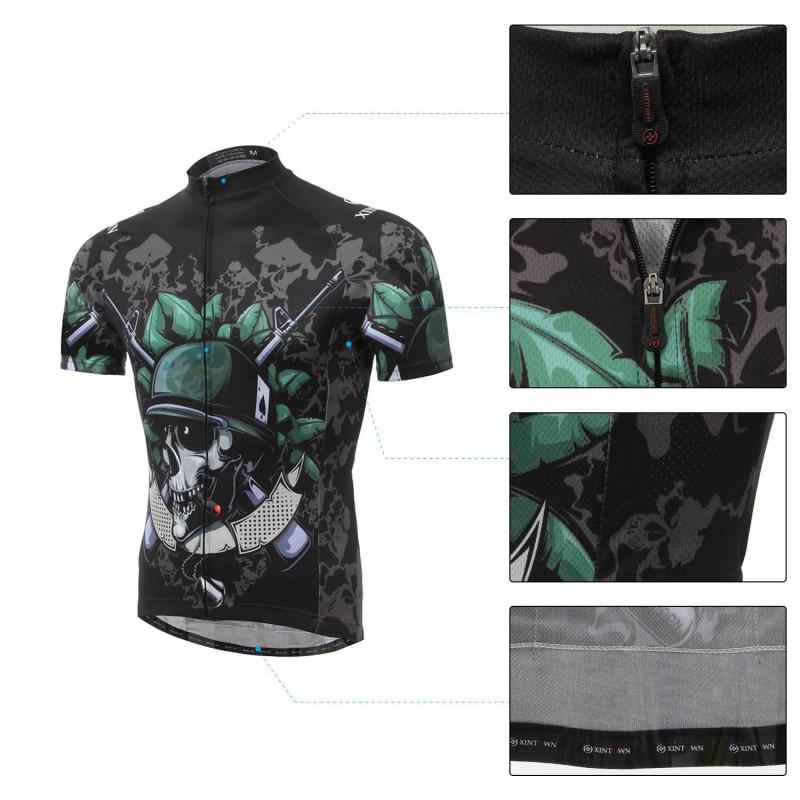 XINTOWN Mens Short Sleeve Cycling Jersey Set Moisture Wicking Quick Dry Bike Wear