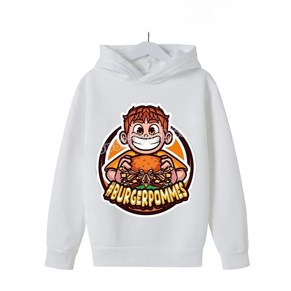 Burgerpommes ICrimax Hoodies Cartoon Print Sweatshirts Kawaii Anime Pullovers Hooded Spring Autumn Hoodie Birthday Gifts