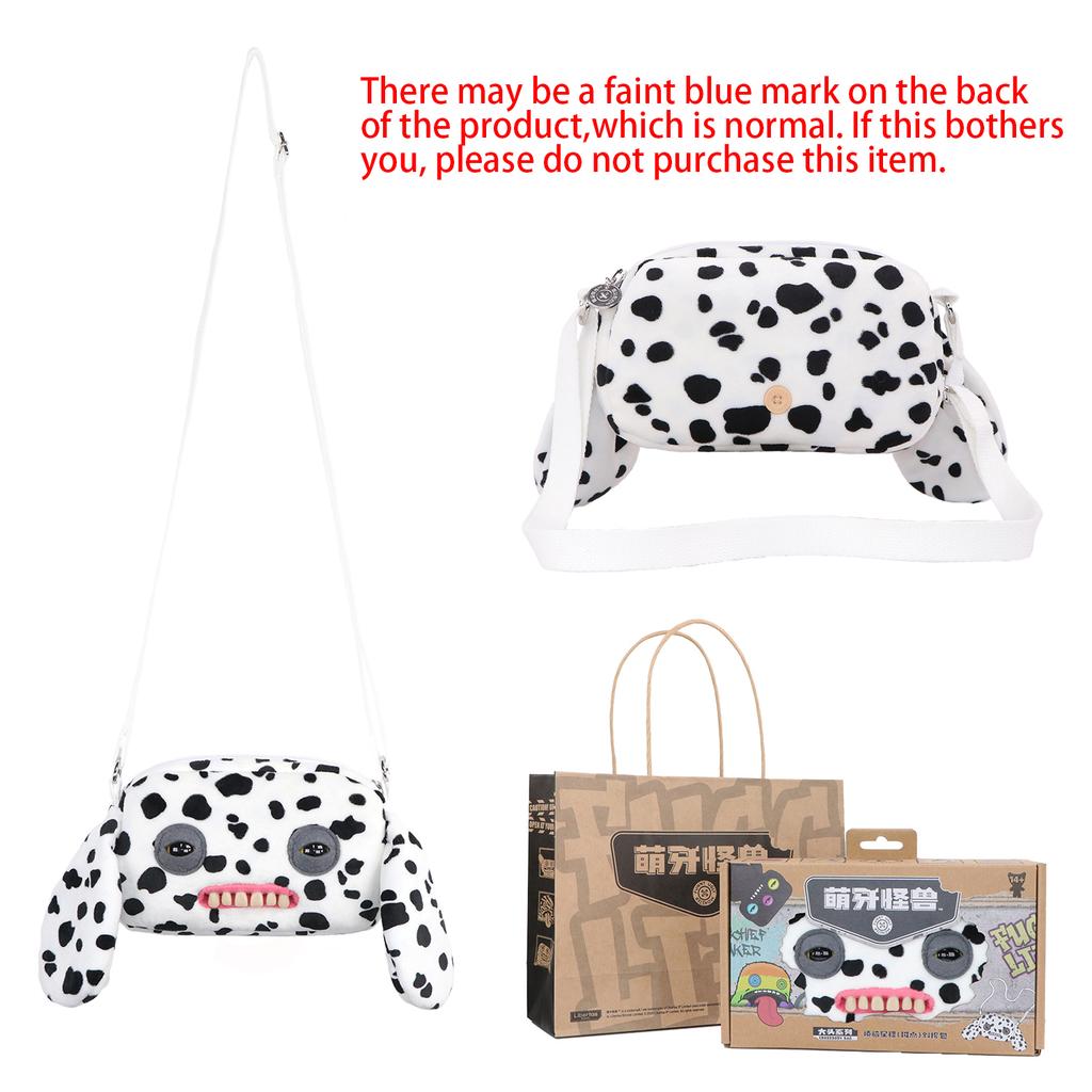 Bolso Bandolera de Peluche Monstruo Feo Lindo Muñeco con Dientes Divertidos Mochila Regalo de Cumpleaños para Niños