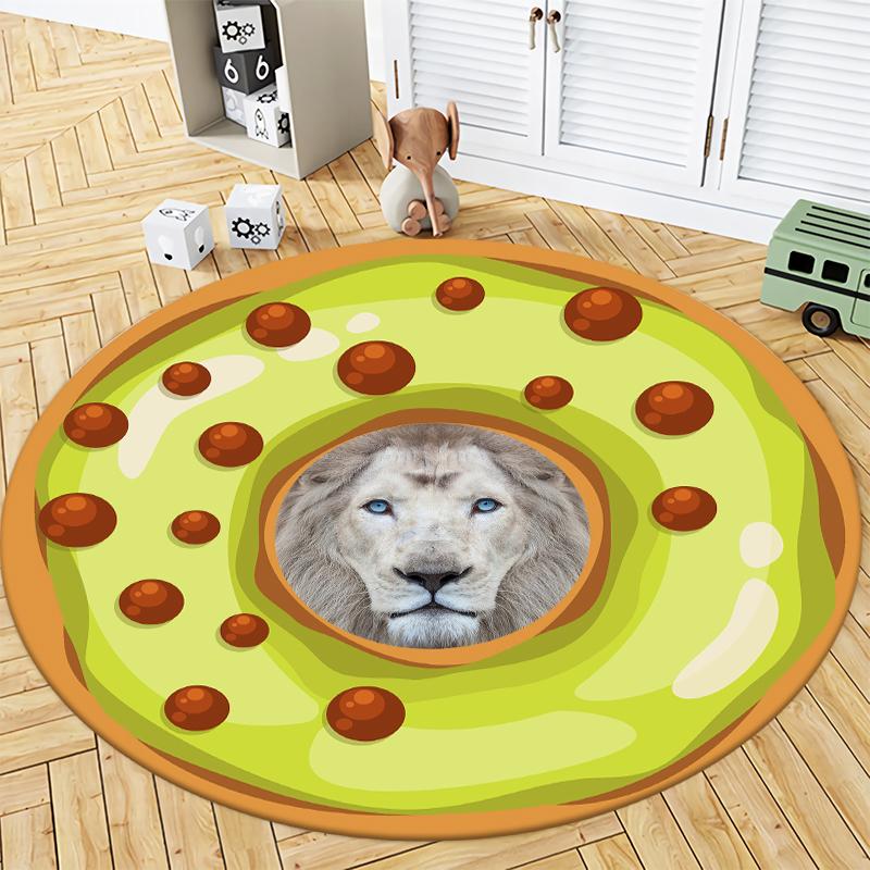 Runder Teppich, Badezimmer, runder Teppich, Wohnzimmer, Schlafzimmer, Kinderarbeitszimmer, dekorative runde Bodenmatte